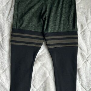 Bombshell Sportswear Thigh High Sock Leggings - Green/Black - S